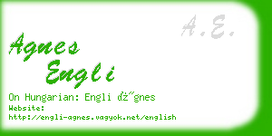 agnes engli business card